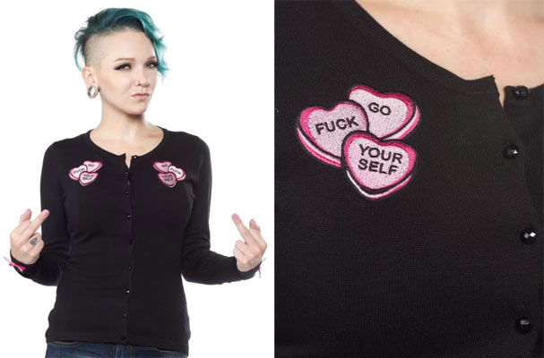 Candy Hearts Cardigan by Sourpuss