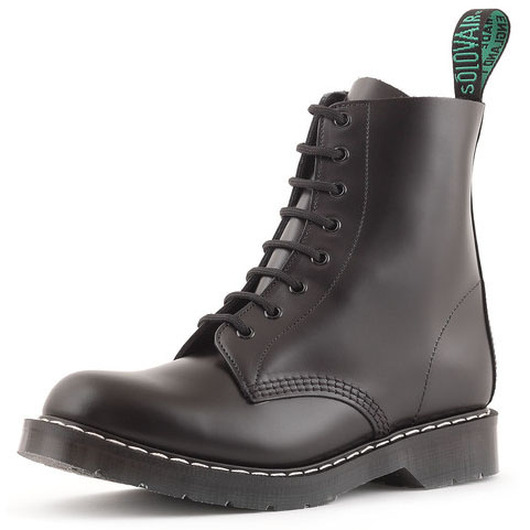 elsham 8 eye boots black leather