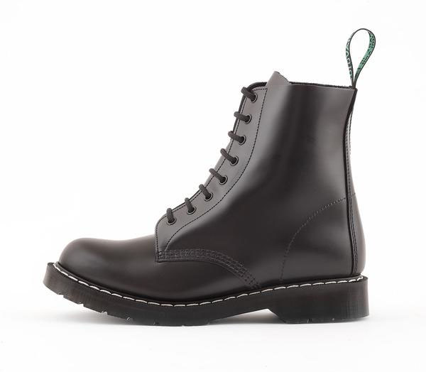 elsham 8 eye boots black leather