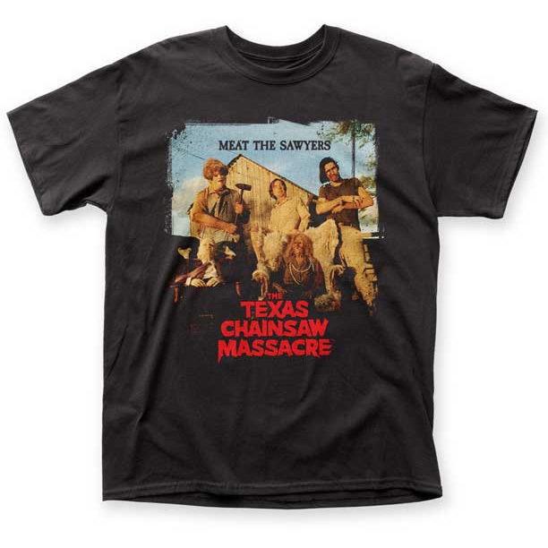 Texas Chainsaw Massacre- Meat The Sawyers on a black shirt (Sale price!)