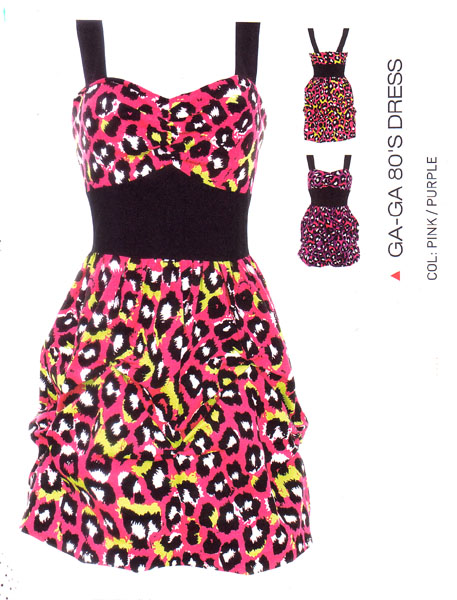 Gaga 80's Leopard Dress by Hell Bunny