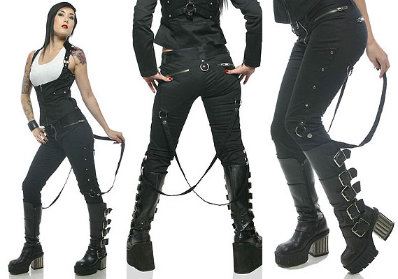Girls Skinny Stretch Twill Bondage Pant by Lip Service - SALE