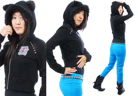Broken Kitty Girls Hoodie by Lip Service - SALE