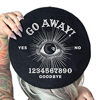 Go Away Ouija Beret by Kreepsville 666