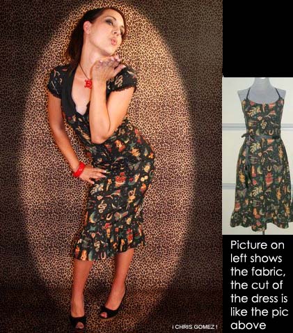 Tattoo Dress By Paper Doll- Black : paper doll punk fashion black tattoo