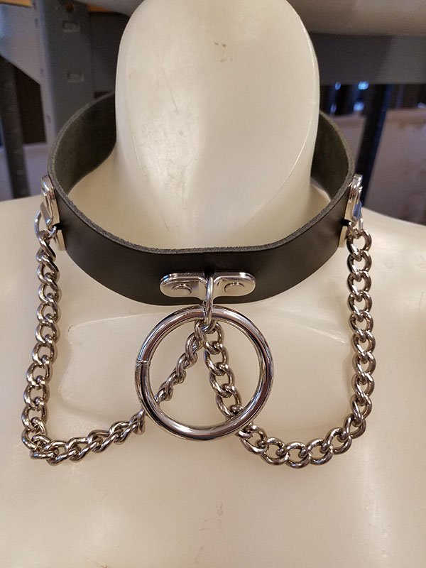 Large Bondage Ring and Chain Choker from Tiger of London