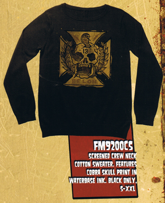 Cobra Skull crew neck guys sweater by Felon Clothing (Sale price!)