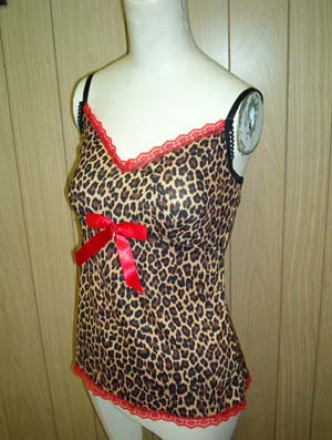 Slip Top by Paper Doll Productions Leopard with Red from angryyoungandpoor.com