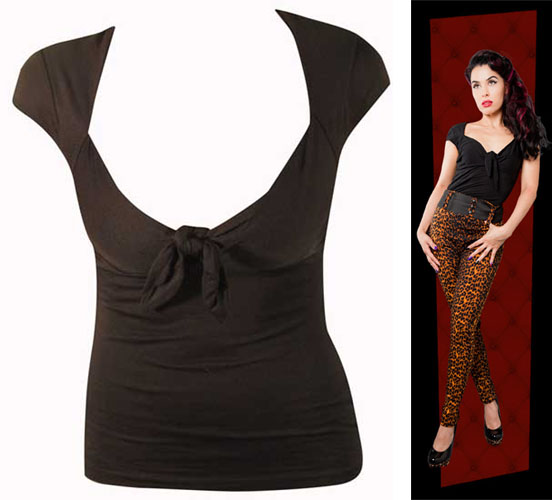 Dame Tie Top in Black by Switchblade Stiletto