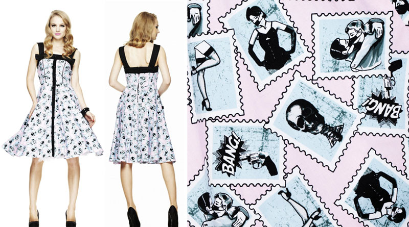 Joy Joy Swing Fetish Print Dress by Hell Bunny - SALE