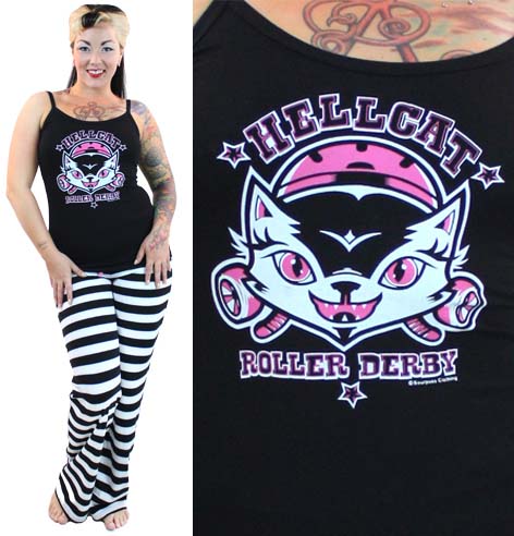 Hellcat Roller Derby Lounge Set / Pajamas by Sourpuss - SALE
