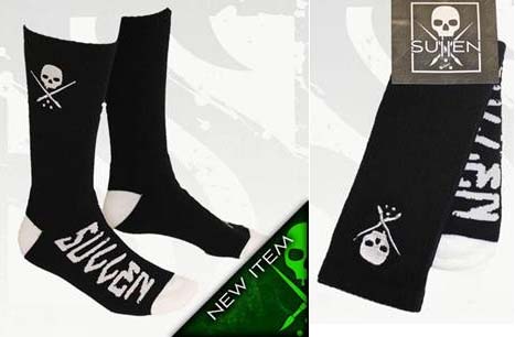 Tuxedo Socks in Black by Sullen Clothing
