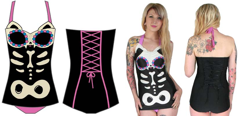 Tucson Swimsuit by Too Fast Clothing- Kitty - SALE sz M only