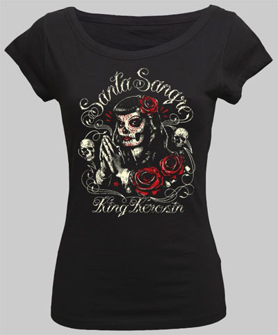 King Kerosin Girls Shirt by Timeless Clothing- Santa Sangre