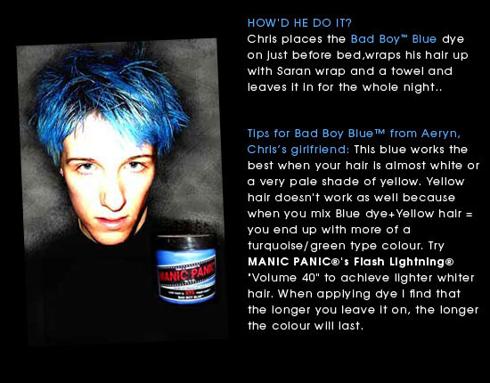 3. Manic Panic Semi-Permanent Hair Color Cream, Bad Boy Blue - wide 7