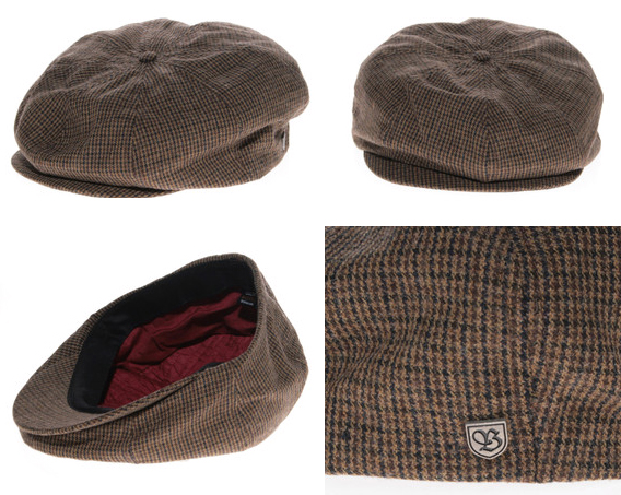 Brood Hat by Brixton- Brown/Navy Plaid