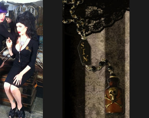 Sin Bottle Coffin Bead Necklace by Se7en Deadly