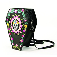 Sugar Skull Coffin Convertible Crossbody Bag / Backpack by Comeco - SALE