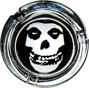 Misfits- Glow In The Dark Skull Ashtray (Glass)