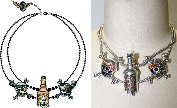 Gin Rummy Tiered Necklace by Too Fast Clothing - SALE