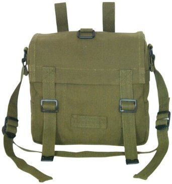 Surplus Canvas Shoulder/Bread Bag- OLIVE