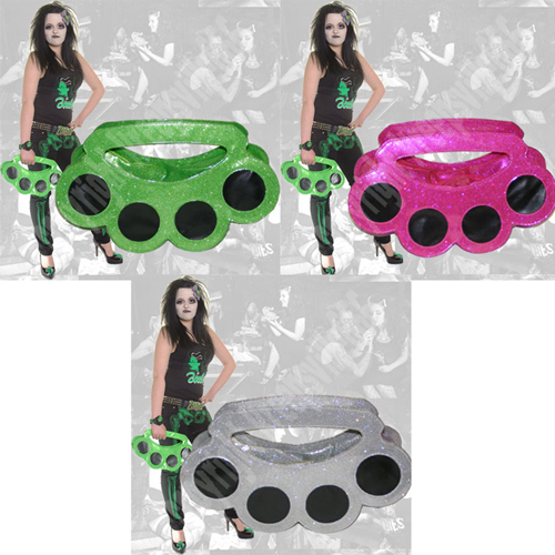 Knuckle Duster Glitter Vinyl Bag