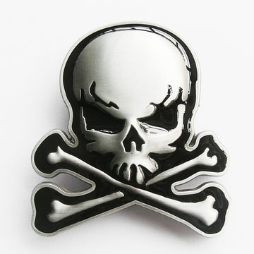 Skull & Crossbones belt buckle (bb330)
