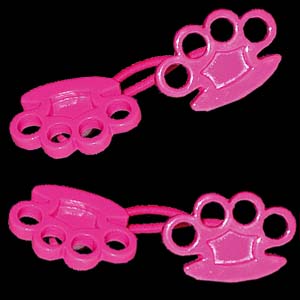 Pink Brass Knuckle hair bobbles