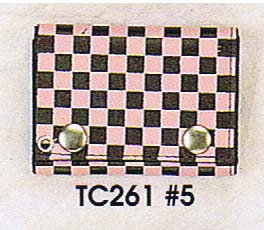 Checkerboard wallet- Pink & Black (Comes with chain!)