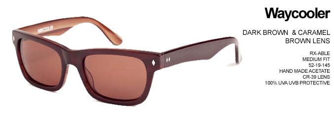 Waycooler Sunglasses by Tres Noir- DARK BROWN & CARAMEL