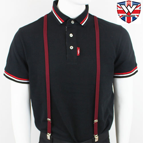 1/2" Braces by Warrior Clothing- BURGUNDY