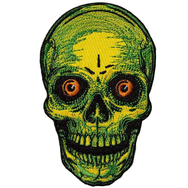 Staring Yellow Skull Patch by Kreepsville 666 (ep649)
