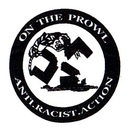 Anti Racist Action- On The Prowl cloth patch (cp889)