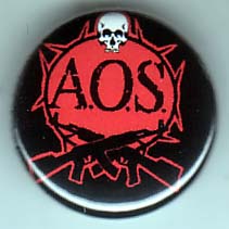 Another Oppresive System (AOS)- Skull And Guns pin (pin813)