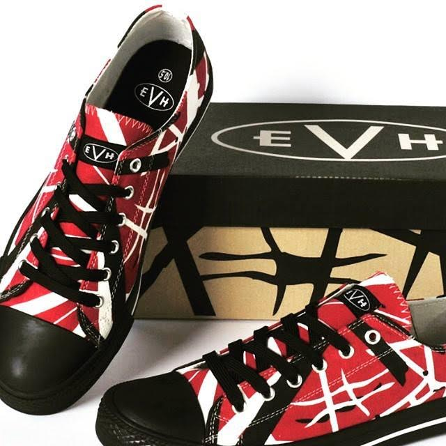 Van Halen EVH Lo Top Canvas Sneakers in BLACK/RED (Sale