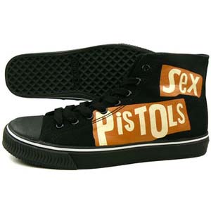 Sex Pistols- Logo canvas high top Sneaker by Draven (Sale Price!)