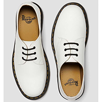 3 Eye White Smooth Shoe by Dr. Martens - SALE