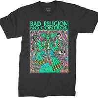 Bad Religion- No Control (Kozik Art) on a black shirt