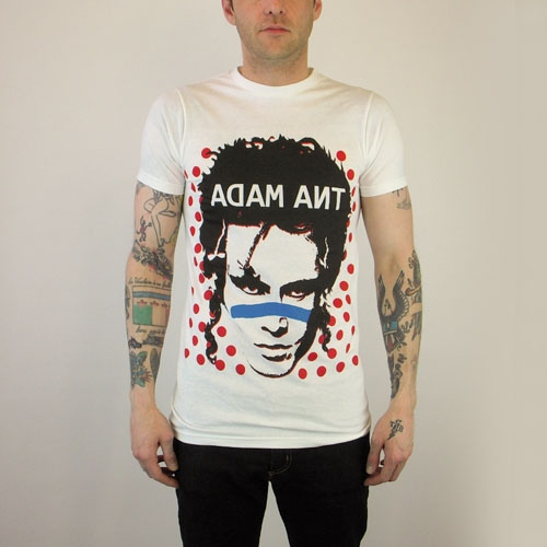 Adam Ant- Face on a white slim fit shirt