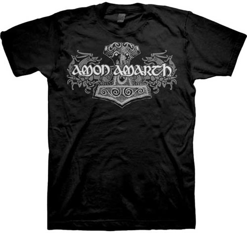 Amon Amarth- Viking Horses on a black shirt