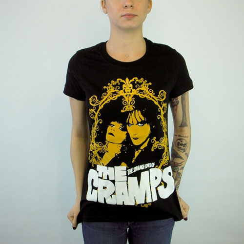 Cramps- The Strange Loves Of The Cramps on a black girls fitted shirt