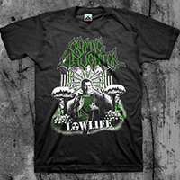 Cryptic Slaughter- Low Life (Reagan Edition) on a black shirt (Sale price!)