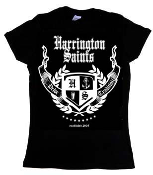 Harrington Saints- Pride & Tradition on a black girls fitted shirt