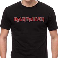 Iron Maiden- Distressed Logo on a black shirt