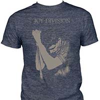 Joy Division- Ian Curtis on a heather navy ringspun cotton shirt (Sale price!)