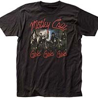 Motley Crue- Girls Girls Girls (Band On Motorcycles) on a black ringspun cotton shirt (Sale price!)