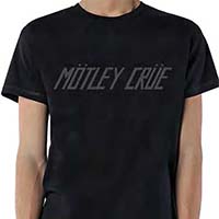 Motley Crue- Distressed Logo on a premium charcoal tri-blend shirt