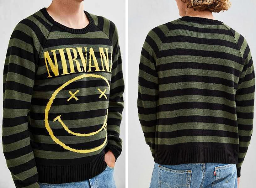 nirvana smiley sweater