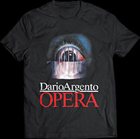 Opera- Bloody Eye on a black ringspun cotton shirt (Dario Argento)