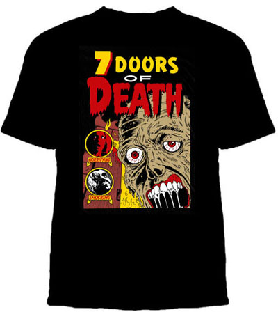 7 Doors Of Death- Horrifying on a black shirt